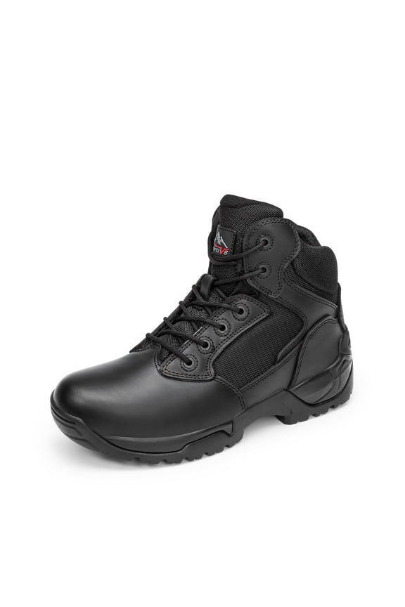 Men's Military Tactical Boots Motorcycle Ankle Boots Outdoor Combat Ankle Hiking Boots Shoes Black Size 15