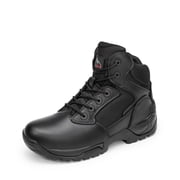 Men's Military Tactical Boots Motorcycle Ankle Boots Outdoor Combat Ankle Hiking Boots Shoes Black Size 6.5