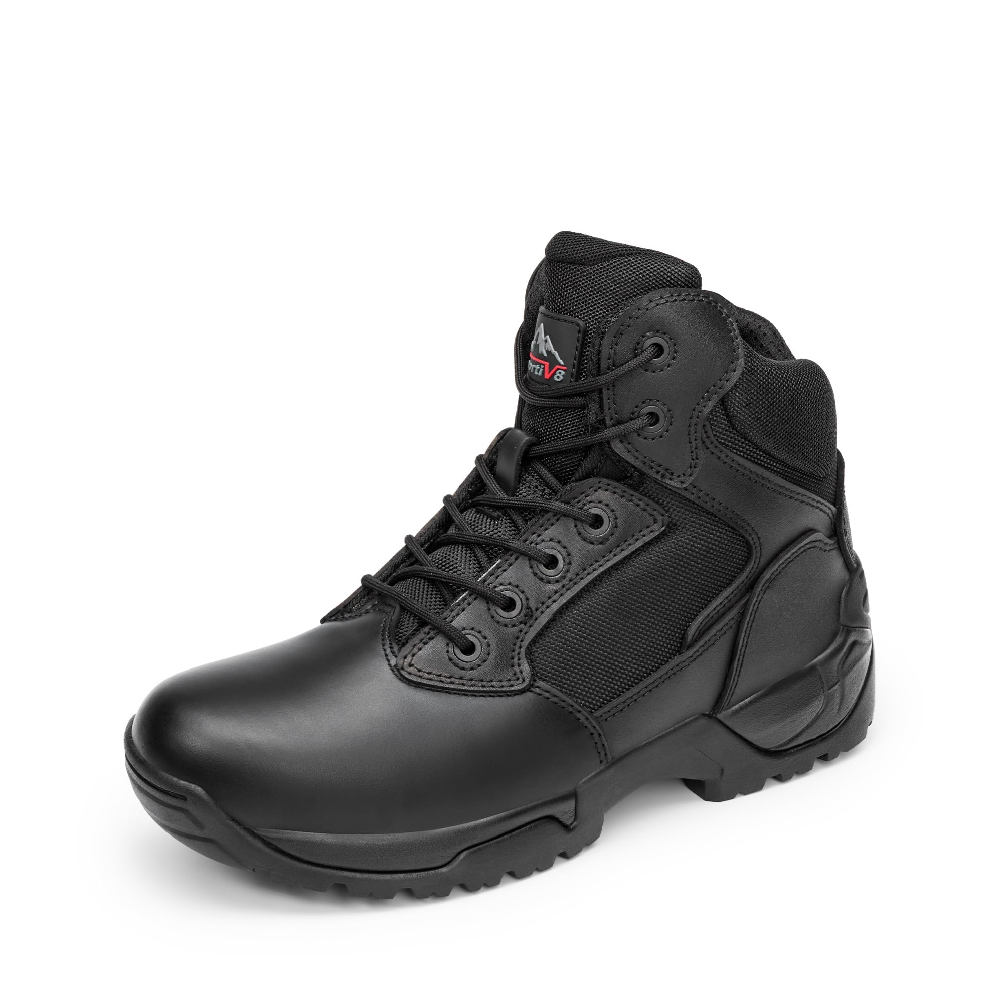 BURUDANI Men's Military Tactical Boots Motorcycle Ankle Boots Outdoor Combat Ankle Hiking Boots Shoes Black Size 9
