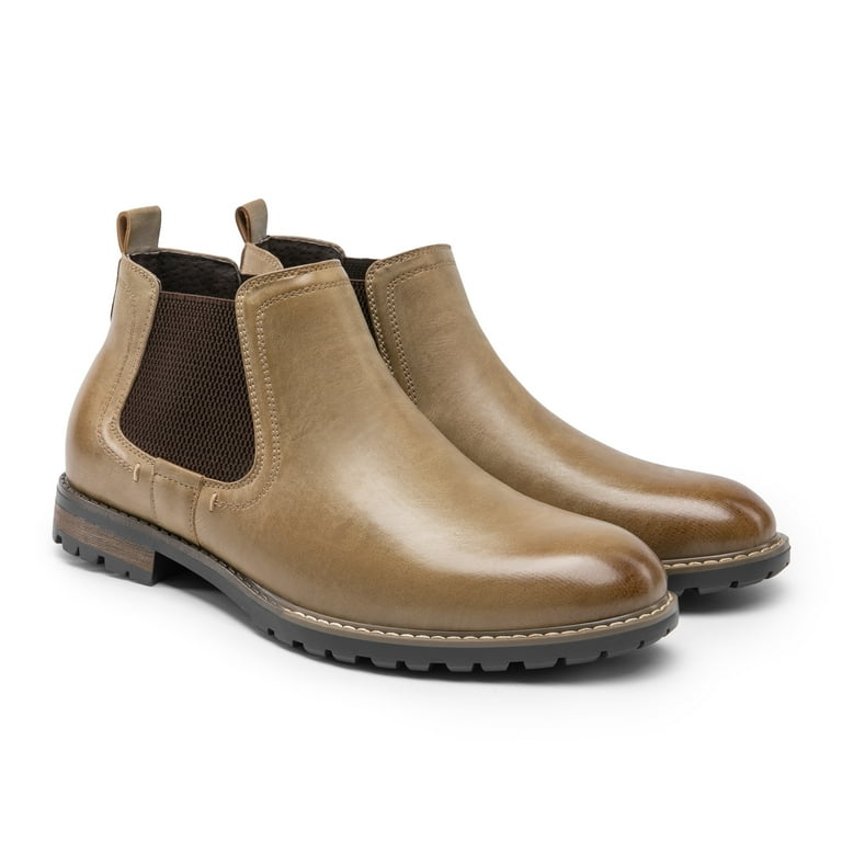 BURUDANI Mens Chelsea Ankle Boots Leather Lined Casual Slip  display picture 1