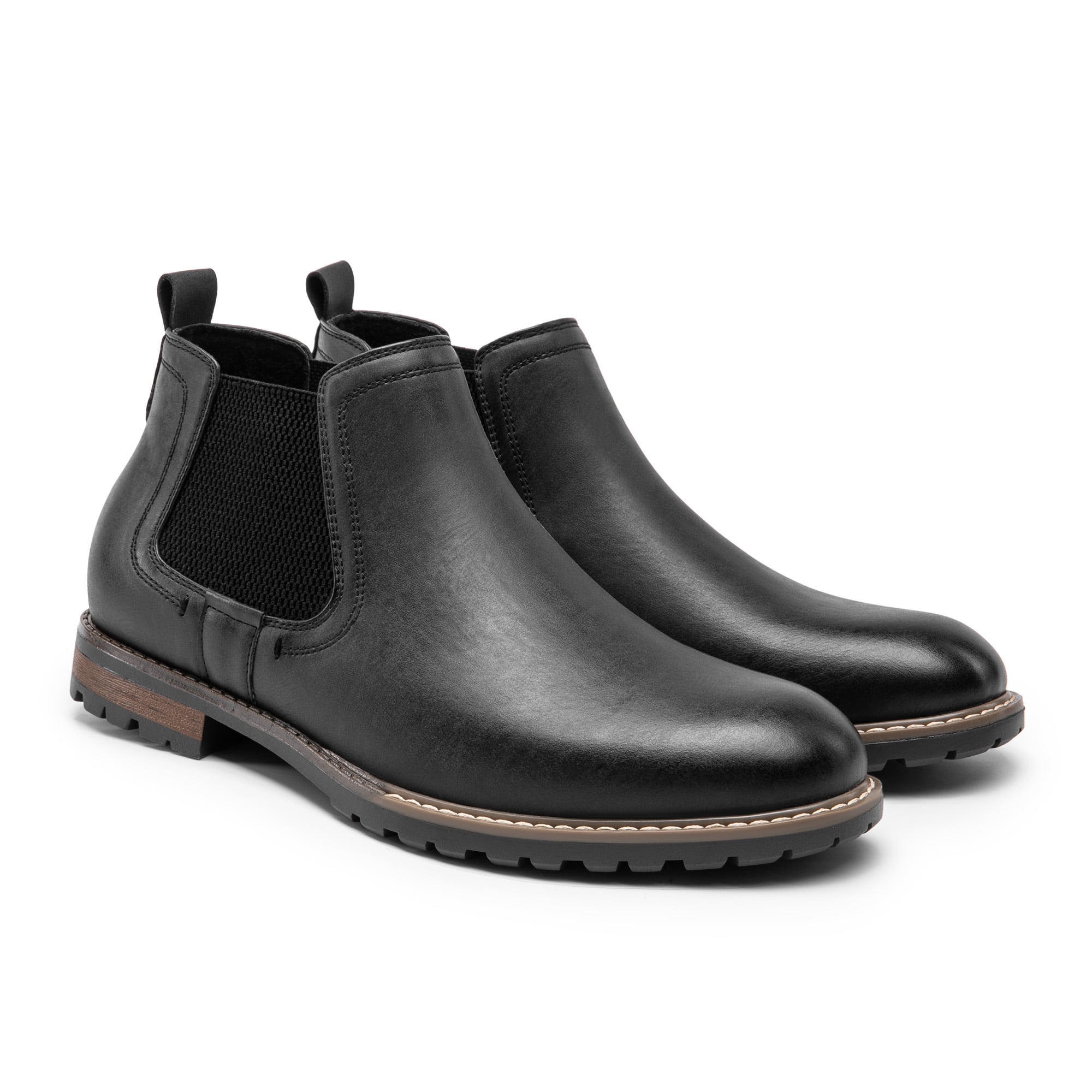 BURUDANI Mens Chelsea Ankle Boots Leather Lined Casual Slip  display picture 1