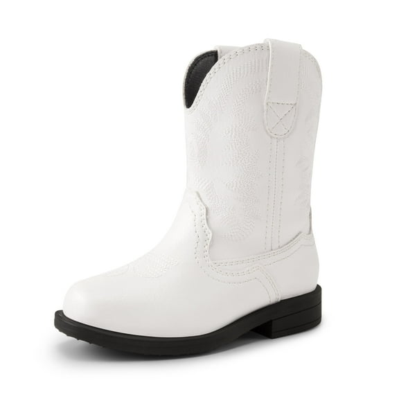 BURUDANI Toddler Little Boys Girls Cowboy Boots Kids Western Square Toe Riding Mid Calf Boots