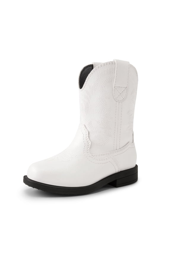 Toddler Little Boys Girls Cowboy Boots Kids Western Square Toe Riding Mid Calf Boots