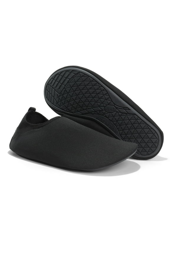 BURUDANI Unisex Water Shoes Quick-Dry Barefoot Slip-On Black-2 Size 8