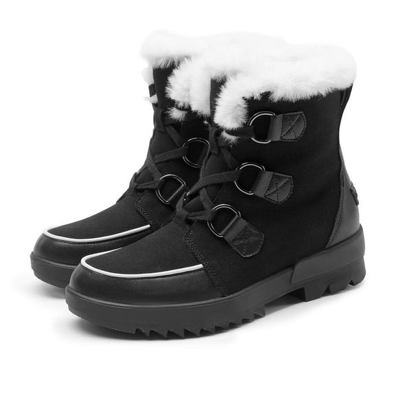 BURUDANI Women Ankle Winter Boots Snow Boots For Outdoor Hiking Walking