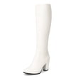 thumbnail image 1 of BURUDANI Women Chunky-Heel Knee-High Boots Side-Zip Fashion Riding Boots for Fall & Winter, 1 of 7