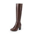 thumbnail image 1 of BURUDANI Women Chunky-Heel Knee-High Boots Side-Zip Fashion Riding Boots for Fall & Winter, 1 of 7