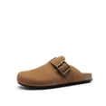 thumbnail image 1 of BURUDANI Women Clogs Comfortable Lightweight Suede Mules with Soft Footbed, 1 of 5