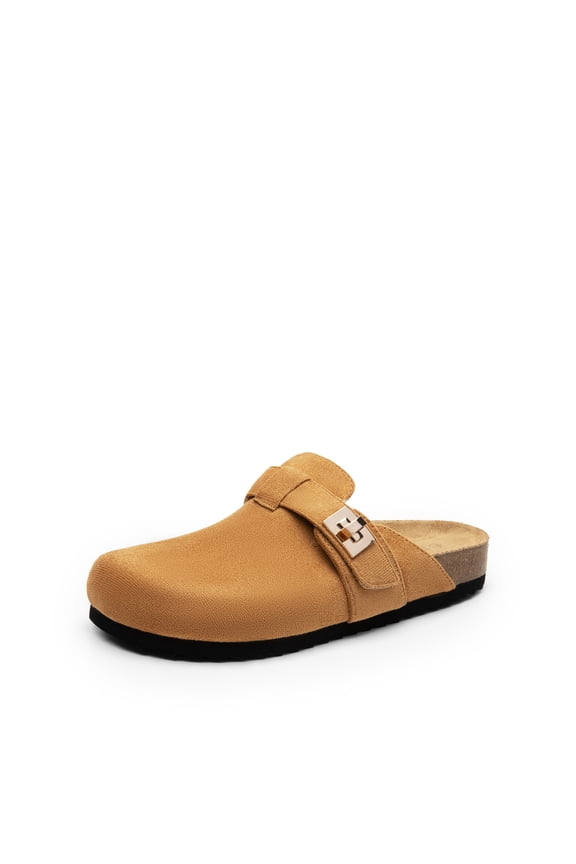 Women Cork-Footbed Arch-Support Clogs Mules Slip-On Comfort Slides Sandals for Everyday Wear