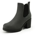 thumbnail image 1 of BURUDANI Women Fall Chunky-Heel Chelsea Ankle Booties Slip-On Elastic High-Heeled Boots, 1 of 6