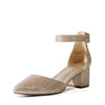 thumbnail image 1 of DREAM PAIRS ANNEE Pointed Toe Low Chunky Heels Pump Shoes, 1 of 7