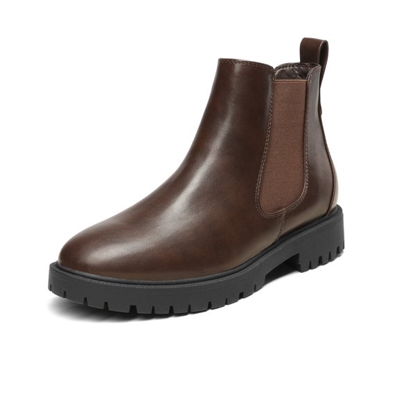 BURUDANI Women's Low Heel Chelsea Ankle Boots Fashion Slip On Elastic Fall Booties Shoes