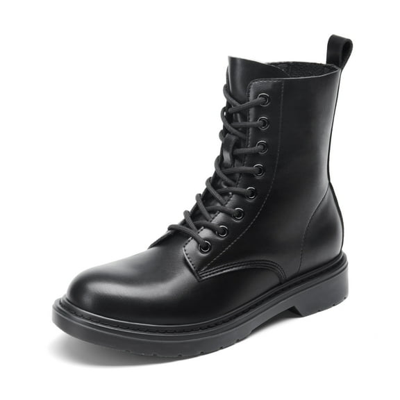 BURUDANI Women Low-Heel Lace-Up Combat Ankle Booties