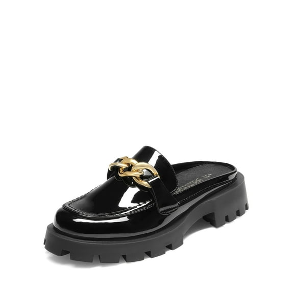 BURUDANI Women Platform Chunky Mules Slip-On Slides