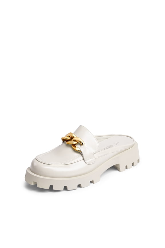 Women Platform Chunky Mules Slip-On Slides