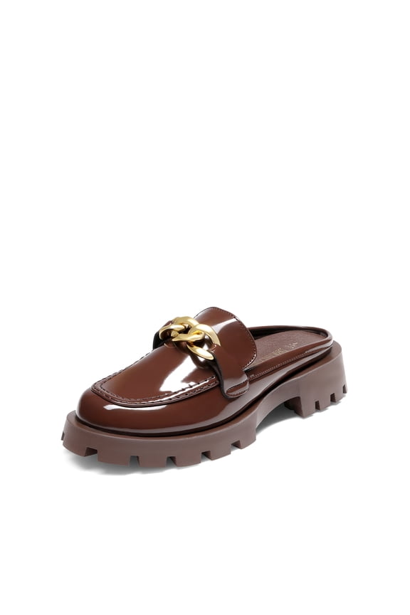 Women Platform Chunky Mules Slip-On Slides