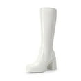 thumbnail image 1 of BURUDANI Women Platform Gogo Knee-High Boots Square Toe Chunky Block Heel Side-Zip Tall Boots, 1 of 8