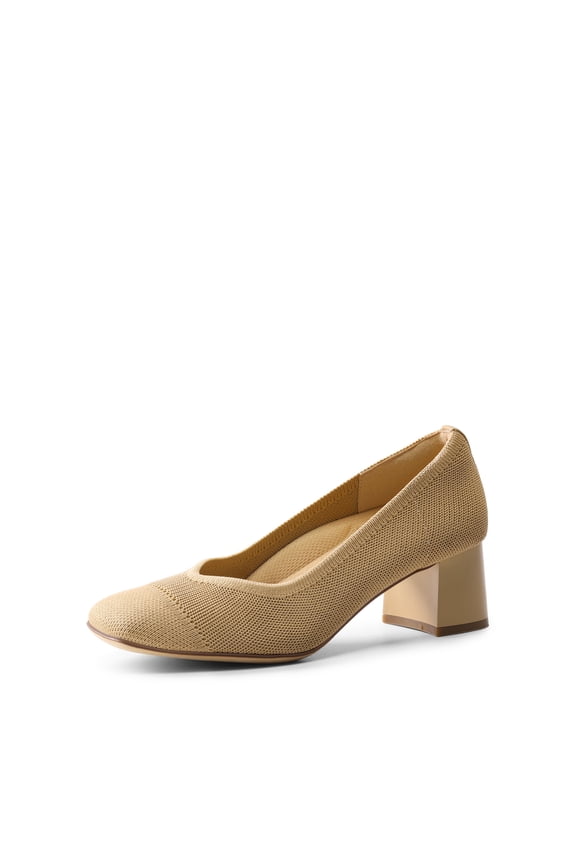 Women Water-Resistant Block Heel Pump With Arch Support