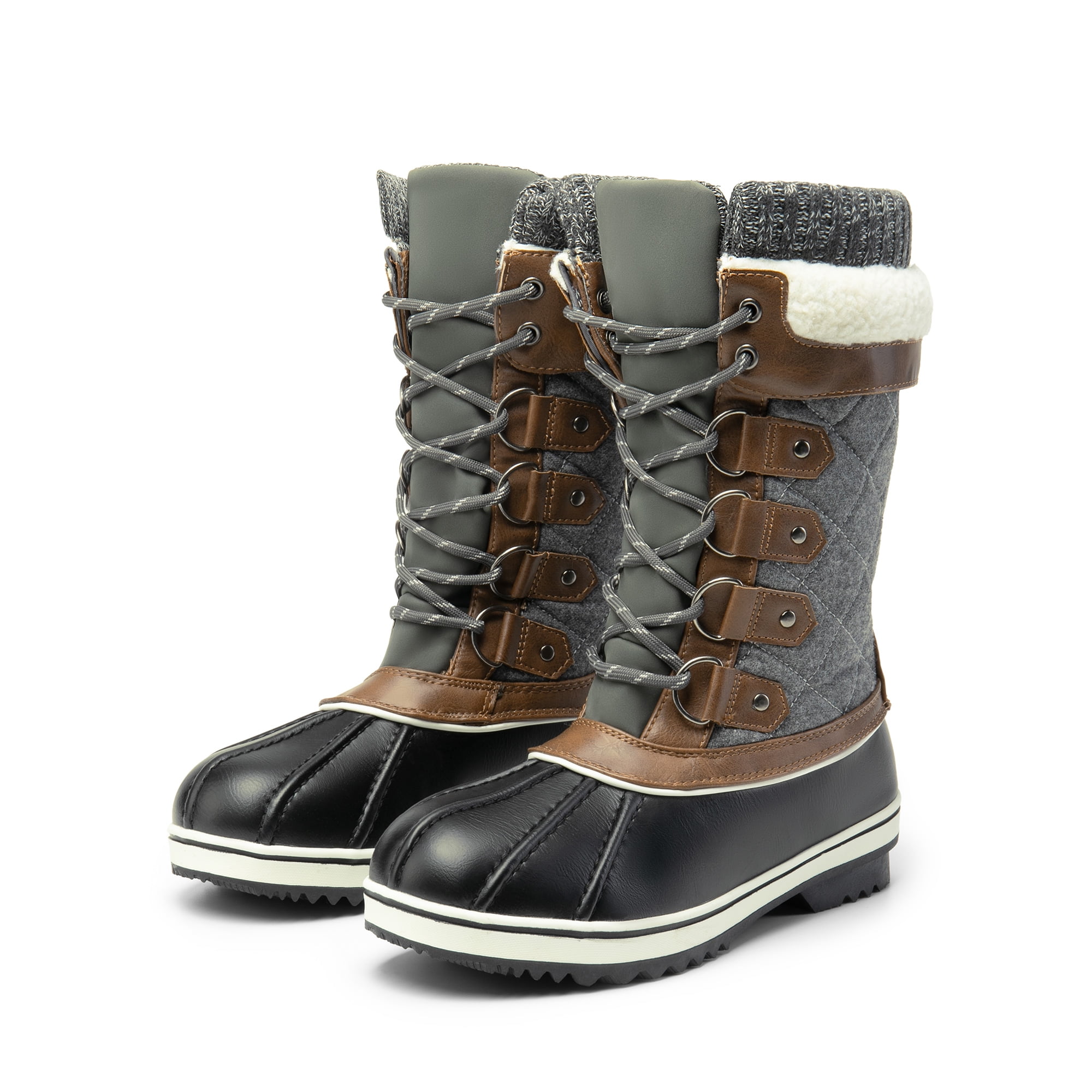 BURUDANI Women Waterproof Winter Warm Snow Faux Fur Lined 