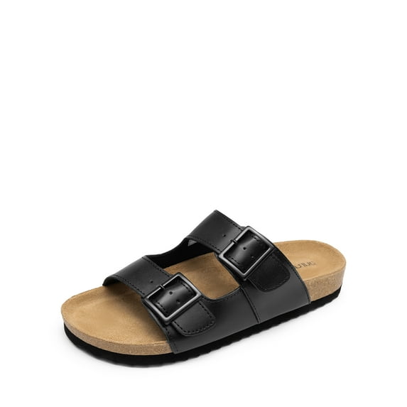 BURUDANI Women's Adjustable Buckle Flat Wide Sandals
