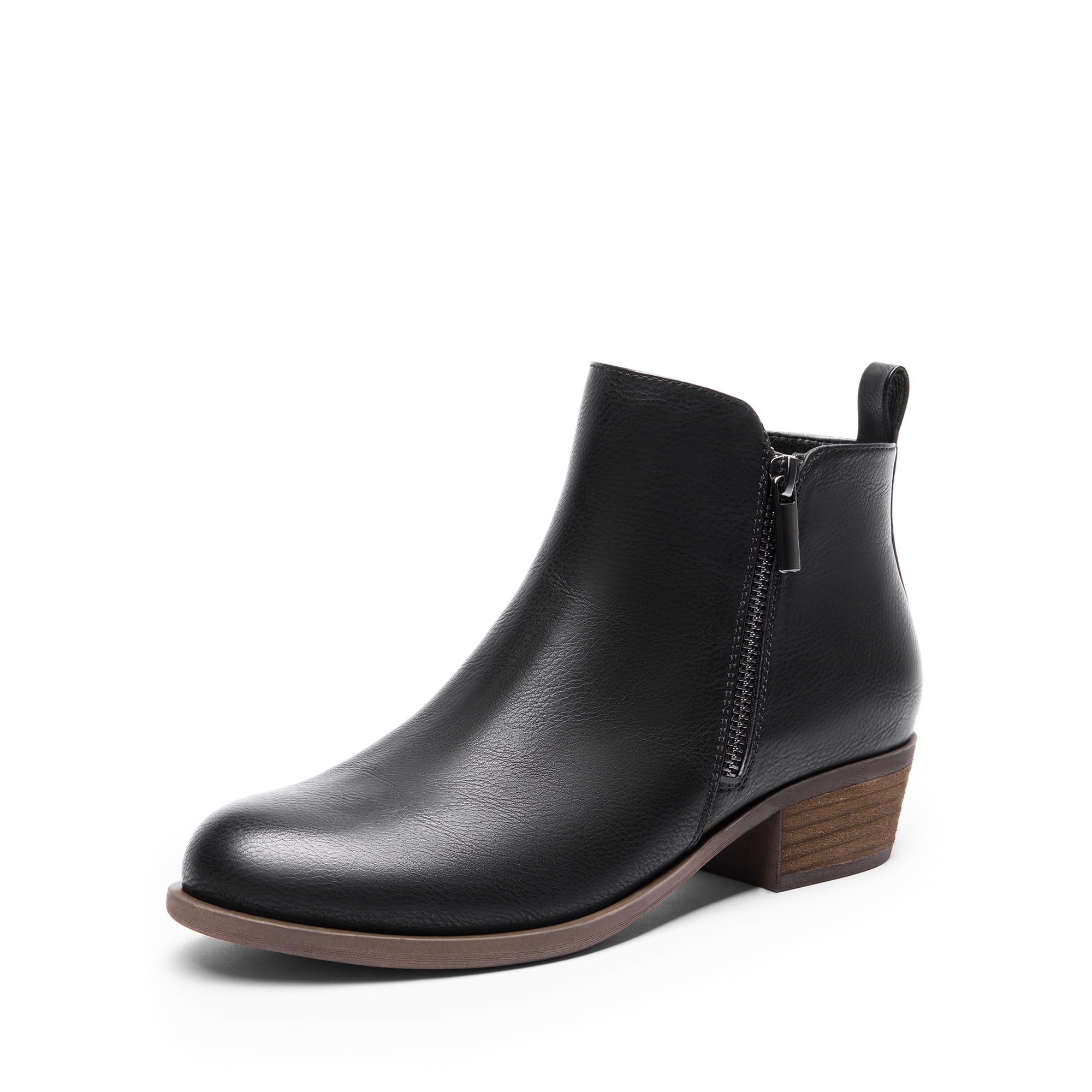 Women's Plain Low-Cut Ankle Booties,Navy main image 0