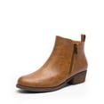 thumbnail image 1 of BURUDANI Women’s Ankle Boots Classic Low Chunky Heel with Side Zipper Booties, 1 of 6