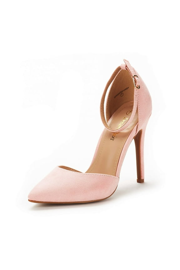 Women's Ankle Strap High Heel Pointed Toe Stilettos Wedding Dress Pumps Shoes