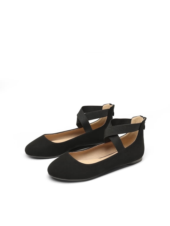 Women's Ballet Flats Stretchy Mary Jane Slip-Ons Lightweight & Comfortable for Work/Daily Wear