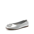thumbnail image 1 of BURUDANI Women's Slip-On Ballet Flats with Gold Medallion Accent, 1 of 6