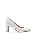 thumbnail image 1 of BURUDANI Women's Block Heels Closed Toe High Chunky Rounded Toe Pumps Comfortable Slip On Work Shoes, 1 of 6
