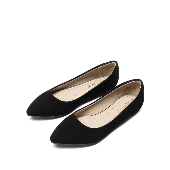 DREAM PAIRS Women's Casual Pointed Toe Ballet Comfort Soft Slip On Flats Shoes