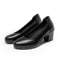 thumbnail image 1 of BURUDANI Women's Chunky Closed Toe Dress Wedding Shoes Work Pumps Block Heels UWUMPU2412, 1 of 6