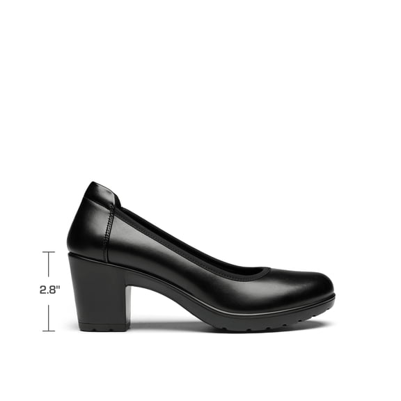 BURUDANI Women's Chunky Closed Toe Low Block Heels Work Pumps Comfortable Round Toe Dress Wedding Shoes WIDE SHOES