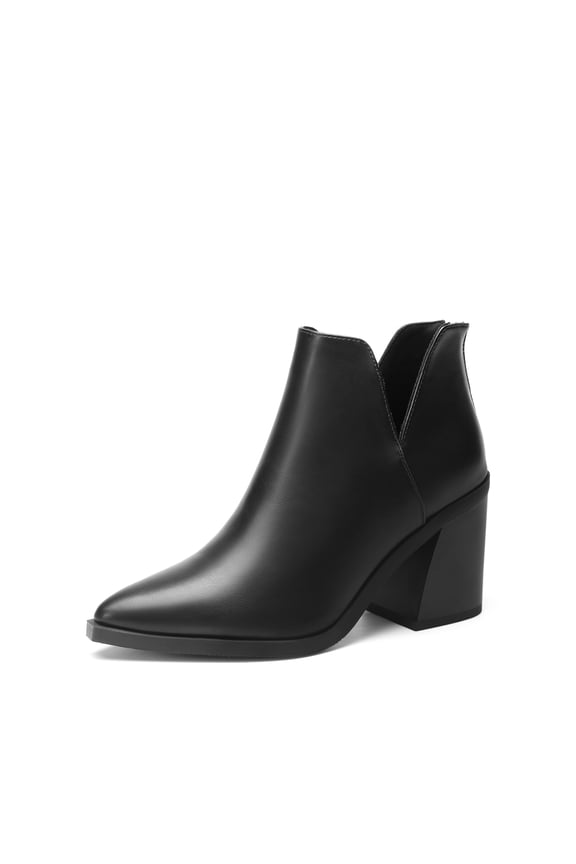 Women’s Chunky Heel Pointed-Toe Ankle Booties