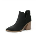 thumbnail image 1 of BURUDANI Women’s Chunky Heel Pointed-Toe Ankle Booties, 1 of 7