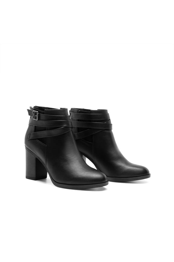 Women's Fashion Chunky Heel Ankle Boots Work Ankle Booties