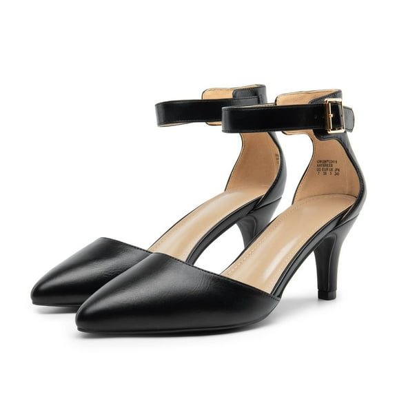 BURUDANI Women's Chunky Low Heels Sandals Ankle Strap Wedding Shoes