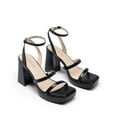 thumbnail image 1 of BURUDANI Women's Chunky Platform Heel Open Toe Ankle Strap Strappy Sandals Dress Shoes, 1 of 8