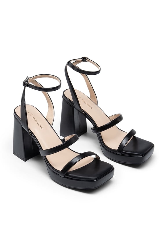 Women's Chunky Platform Heel Open Toe Ankle Strap Strappy Sandals Dress Shoes