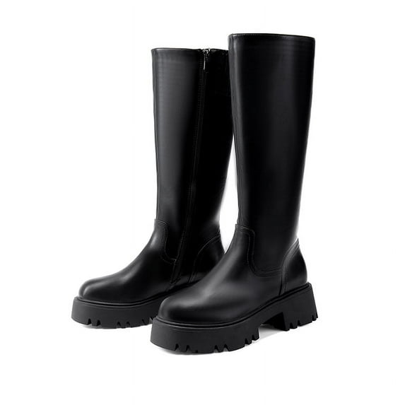 BURUDANI Women's Chunky Platform Knee-High Boots