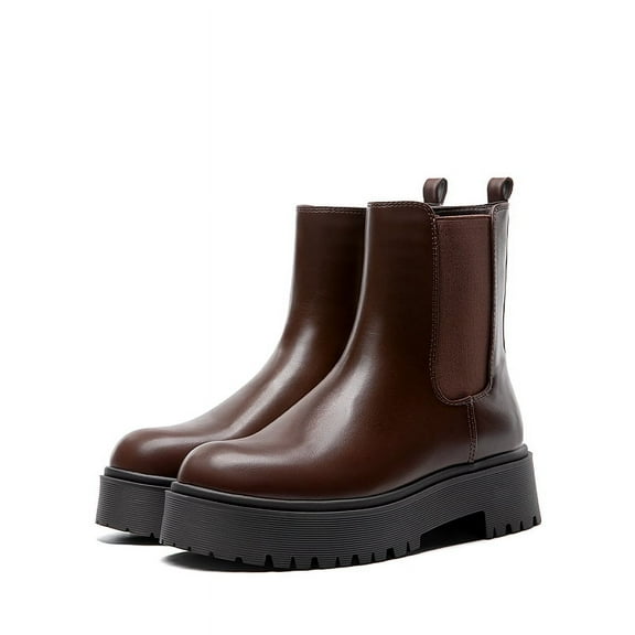 BURUDANI Women's Chunky Sole Chelsea Ankle Boots