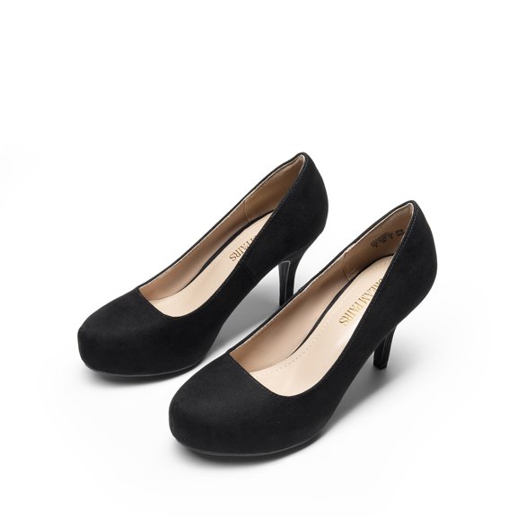 Women's Classic Elegant Versatile Low Stiletto Heel Dress Platform Pumps Shoes