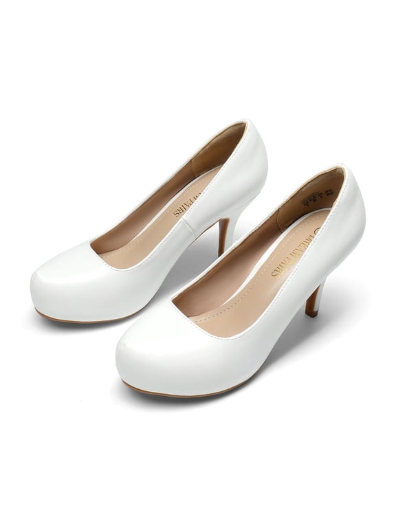 Women's Classic Elegant Versatile Low Stiletto Heel Dress Platform Pumps Shoes