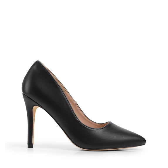 BURUDANI Women's Closed Toe High Heels Dress Pointed Toe Wedding Pump Shoes Wide