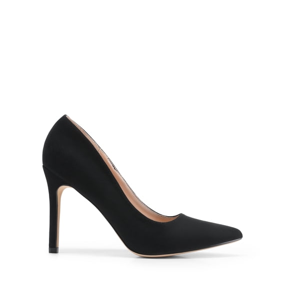 BURUDANI Women's Closed Toe High Heels Dress Pointed Toe Wedding Pump Shoes Wide