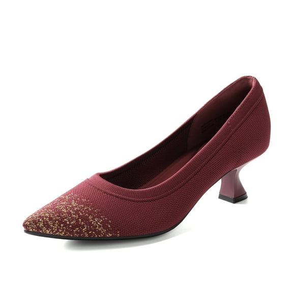BURUDANI Women's Elegant Knit Heels – Chic & Comfortable