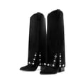 thumbnail image 1 of BURUDANI Women's Equestrian Style Knee-High Buckle Detail Western Boots, 1 of 5