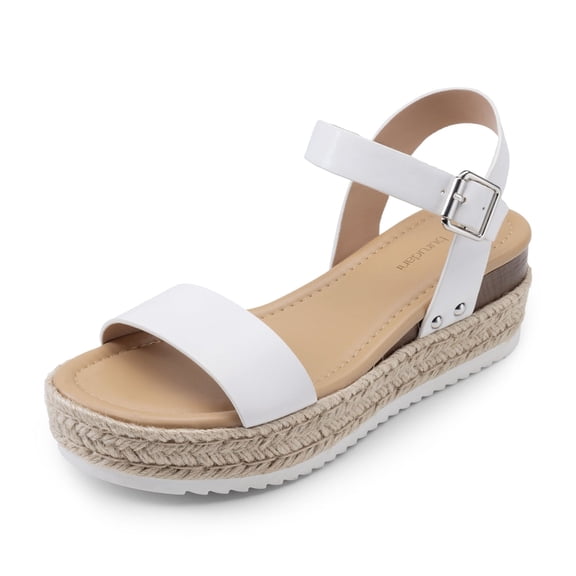 Dream Pairs Women's Espadrille Platform Sandals with Adjustable Ankle Strap