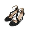 thumbnail image 1 of BURUDANI Women's Fashion Ankle Strap Open Toe Stilettos Comfort Party Wedding Heel Sandals BLACK Size 11, 1 of 3