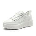 thumbnail image 1 of DREAM PAIRS Women's Fashion Platform Sneakers Casual Walking Shoes Comfortable Sport Sneaker White/Pu Size 9, 1 of 9